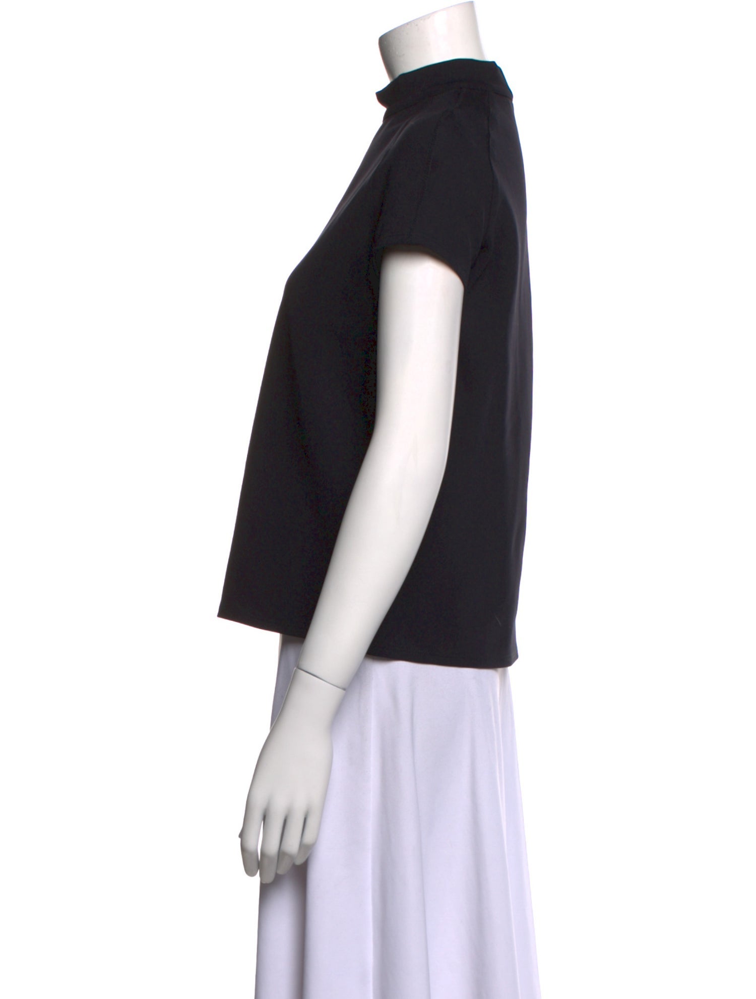 The Row Nylon Mock Neck Top
