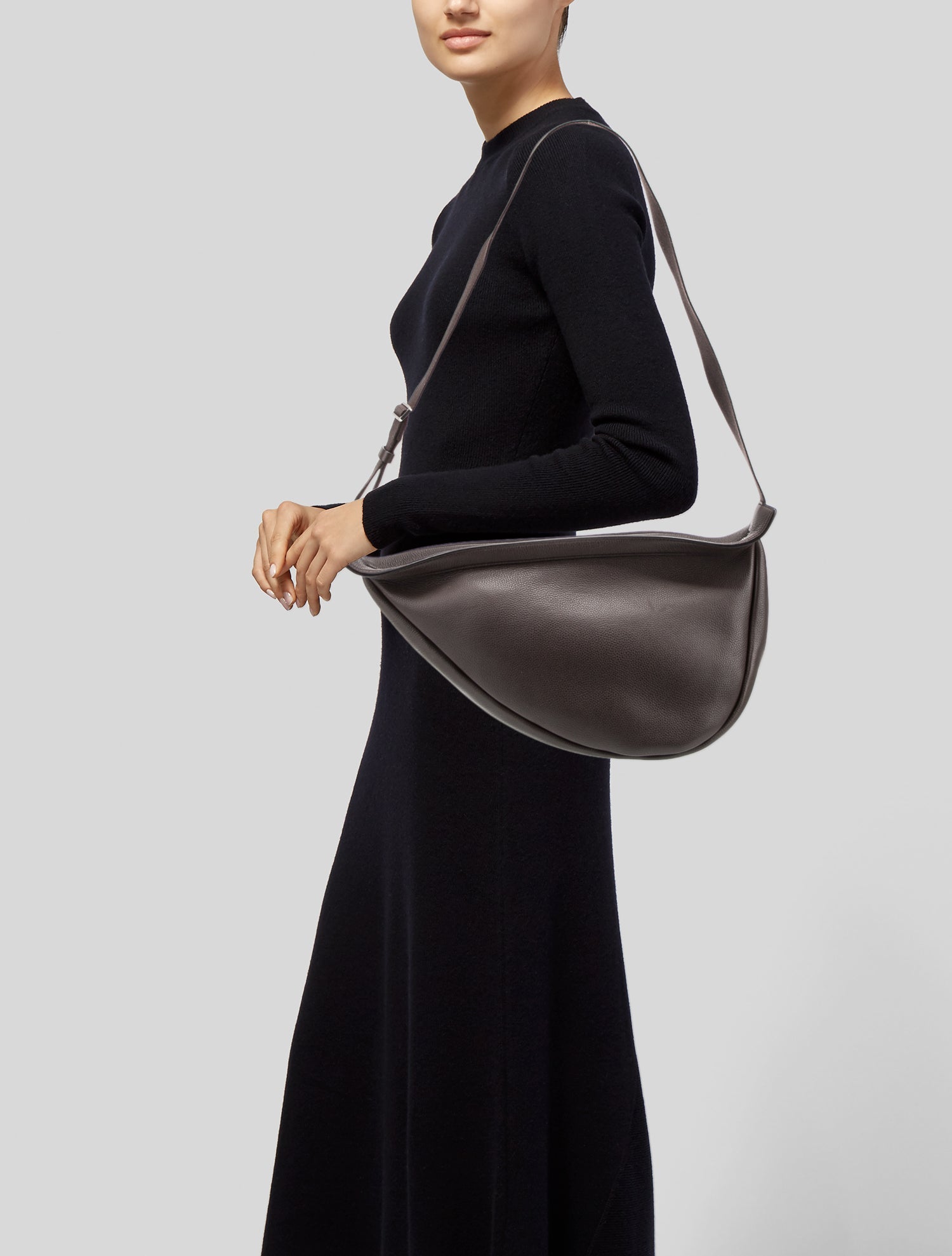 The Row Leather Slouchy Banana Large