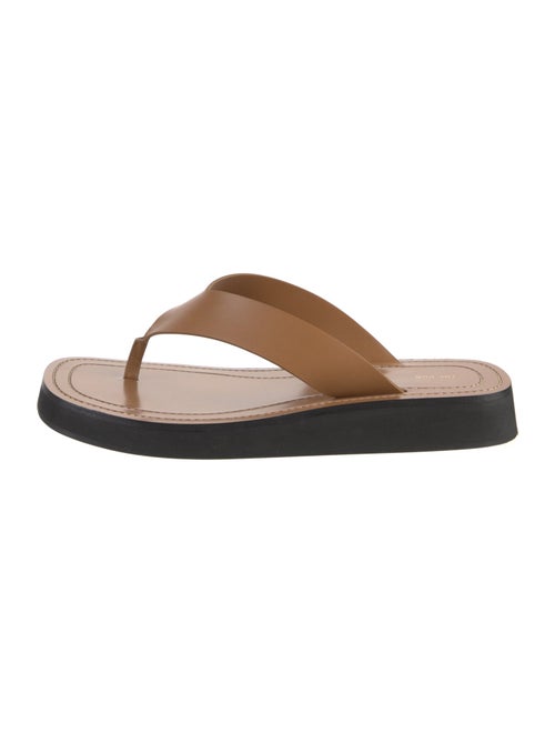 The Row Ginza Leather Flip Flops