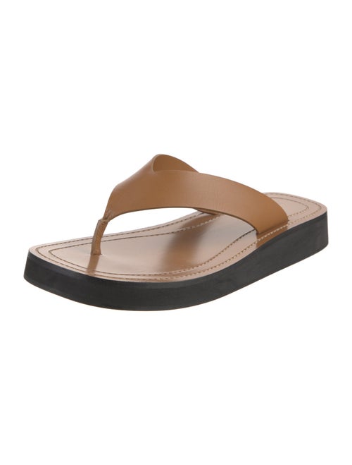 The Row Ginza Leather Flip Flops