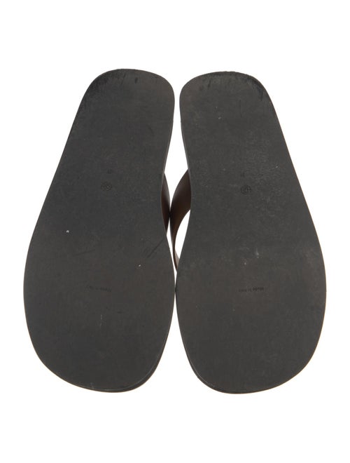 The Row Ginza Leather Flip Flops