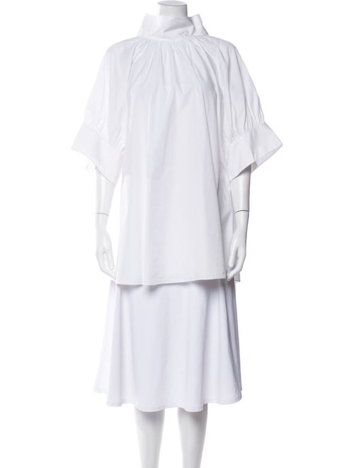 The Row Mock Neck Three-Quarter Sleeve Tunic