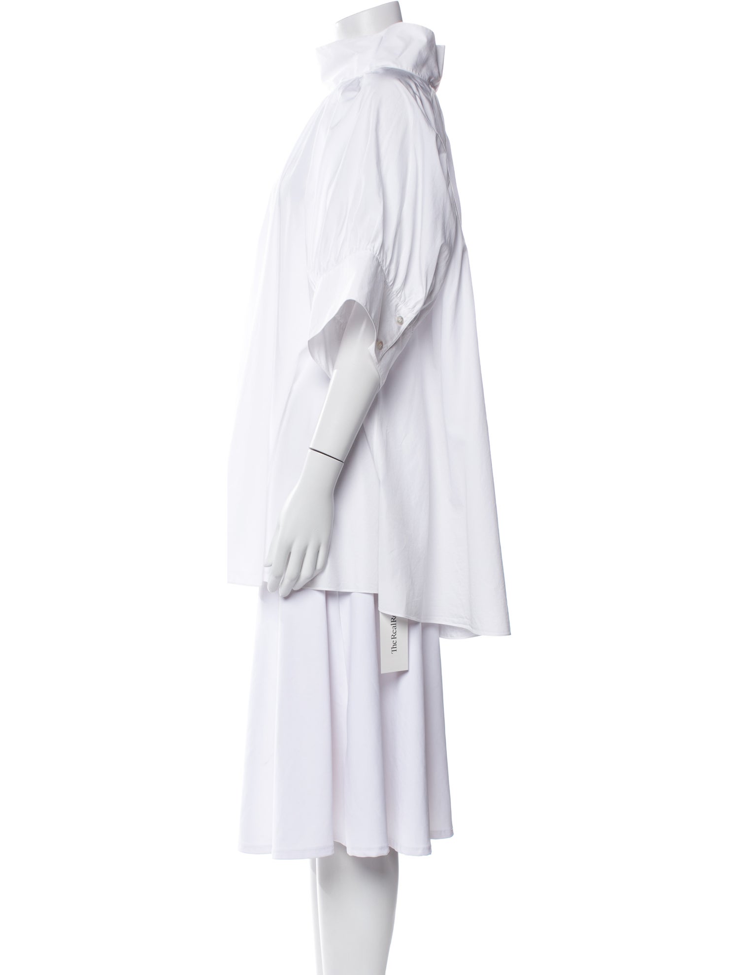 The Row Mock Neck Three-Quarter Sleeve Tunic