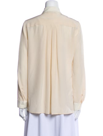 The Row Silk Long Sleeve Button-Up Top