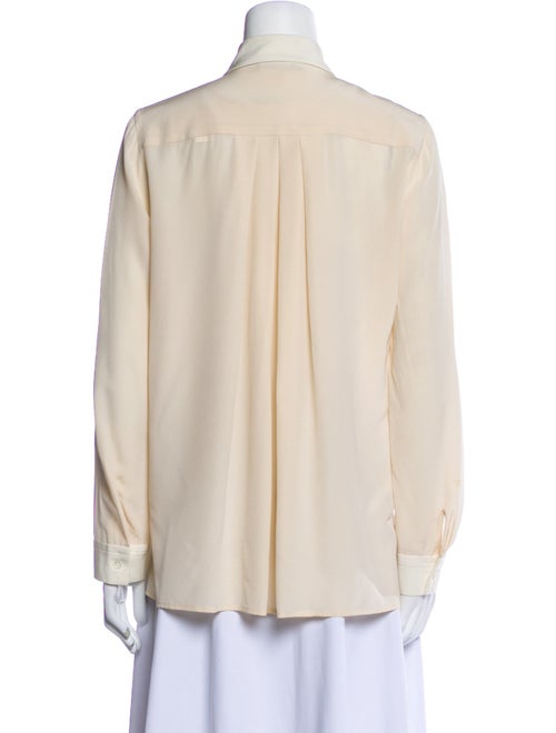 The Row Silk Long Sleeve Button-Up Top