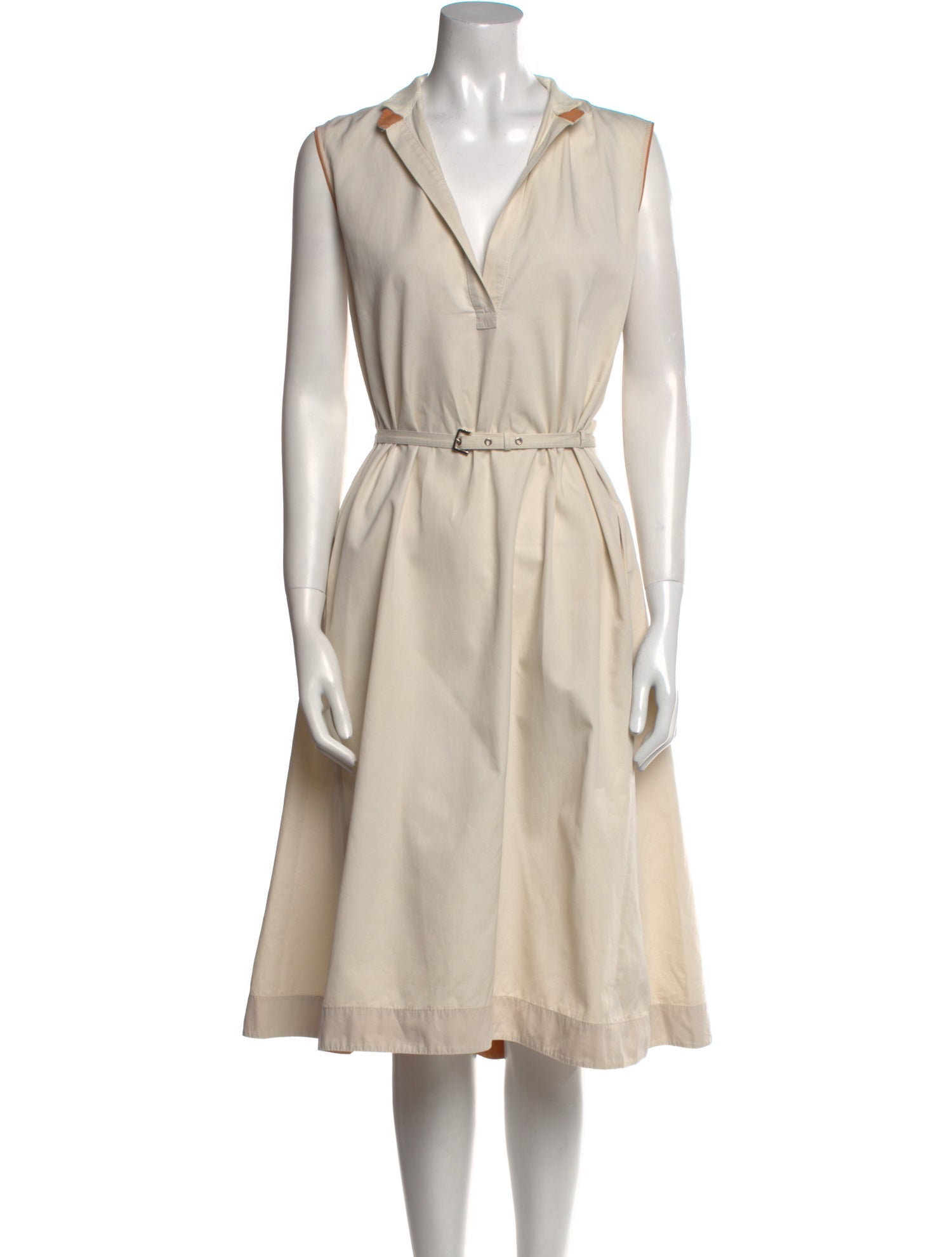 The Row V-Neck Midi Length Dress