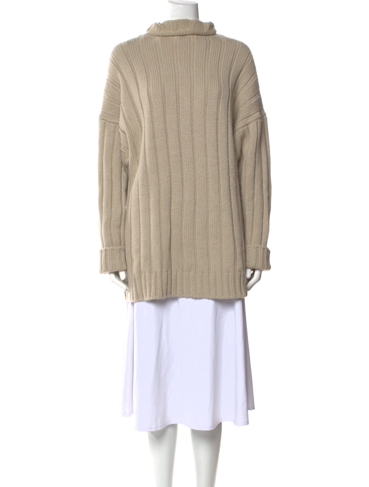 The Row Cashmere Mock Neck Sweater