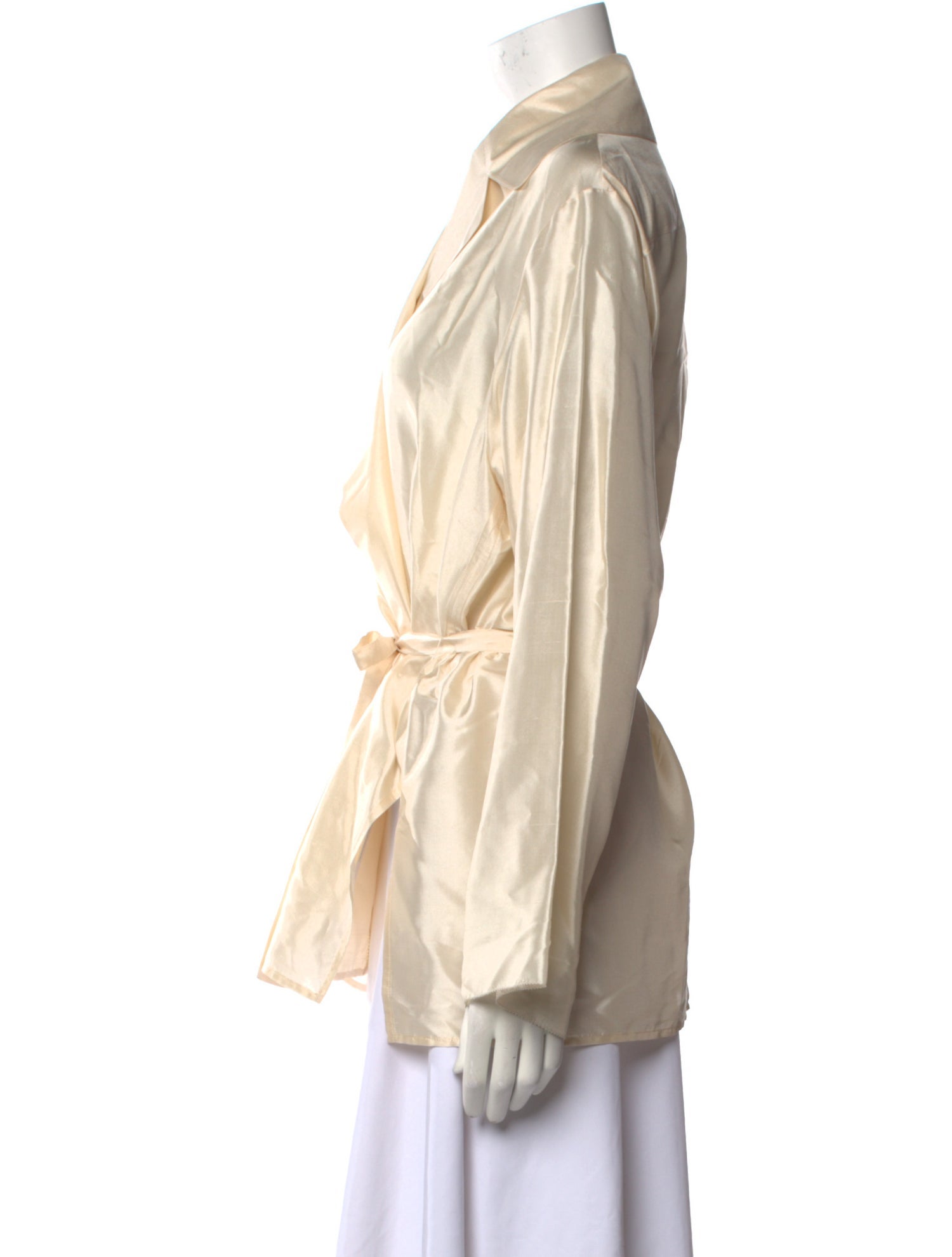 The Row Silk V-Neck Blouse