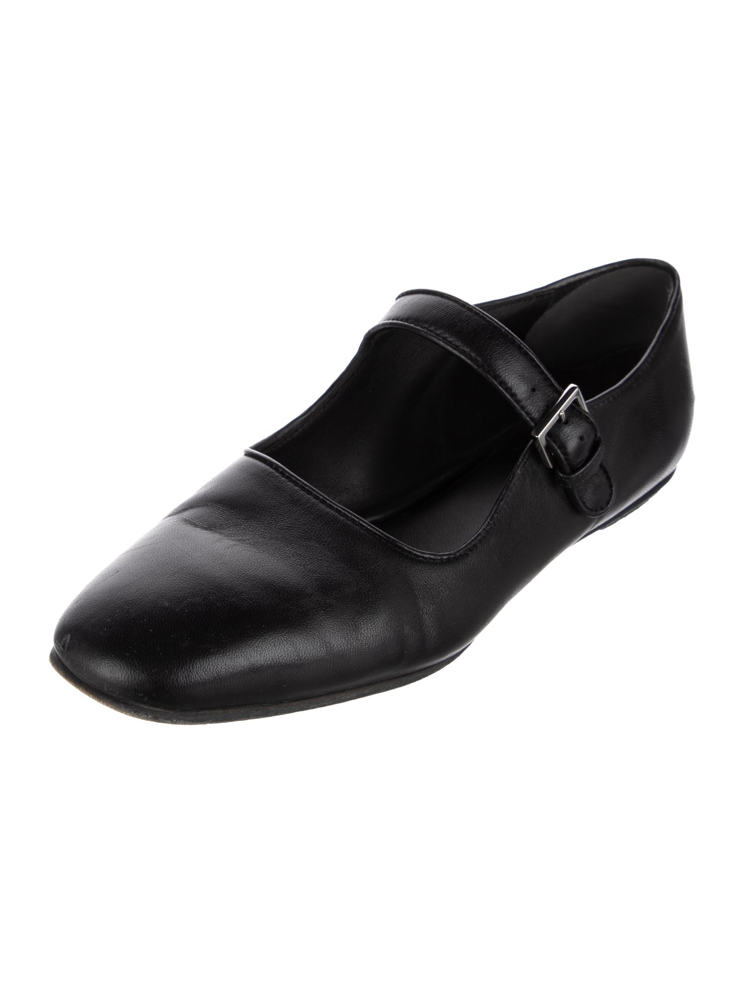 The Row Ava Lambskin Mary Jane Flats