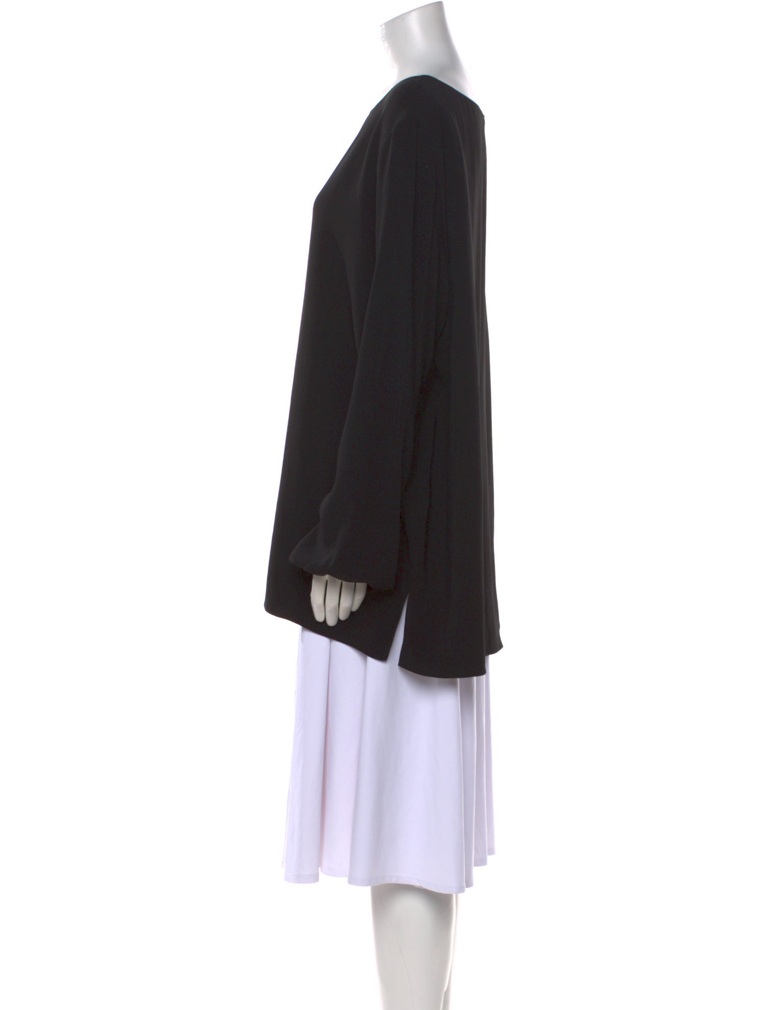 The Row Scoop Neck Long Sleeve Tunic