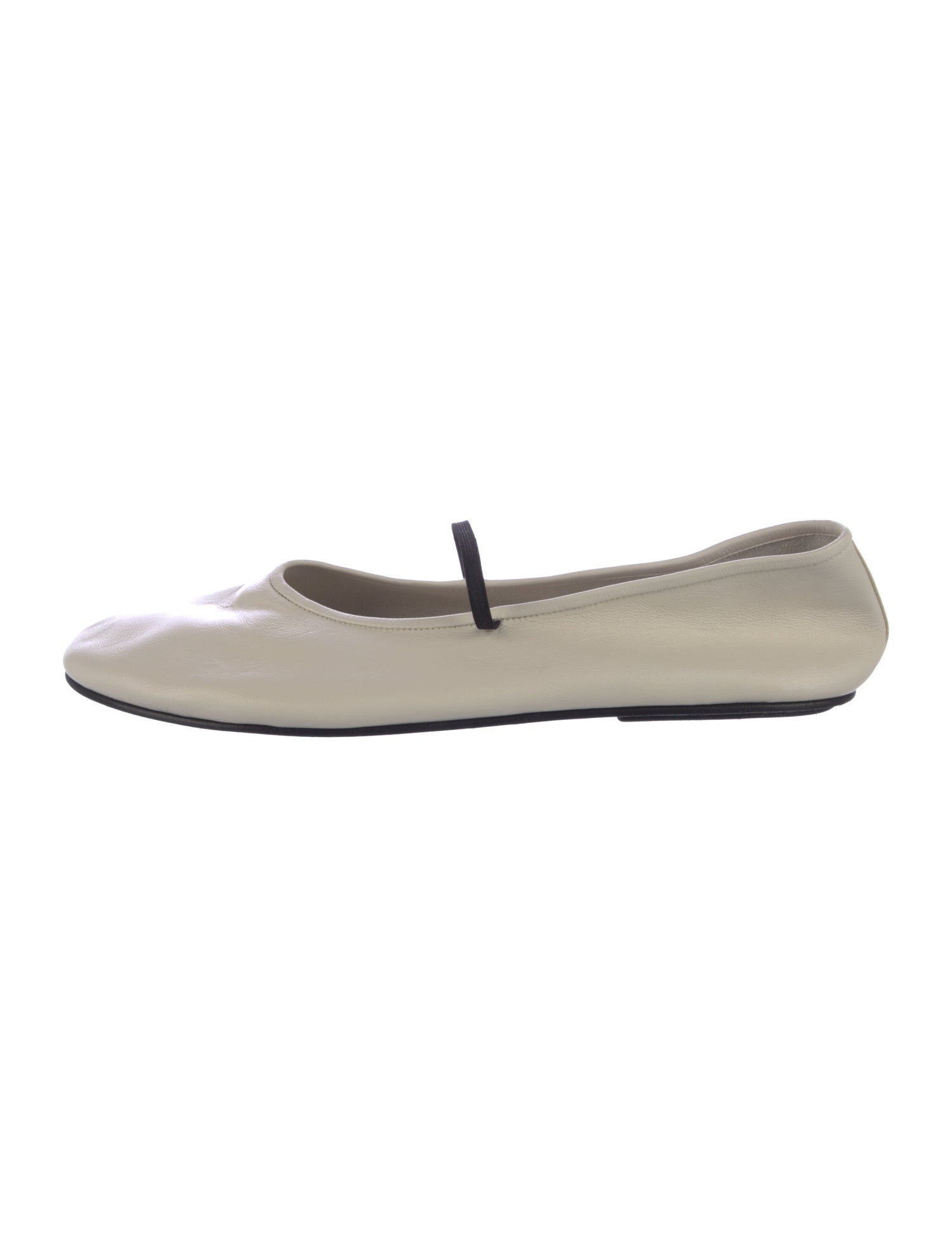 The Row Leather Mary Jane Flats