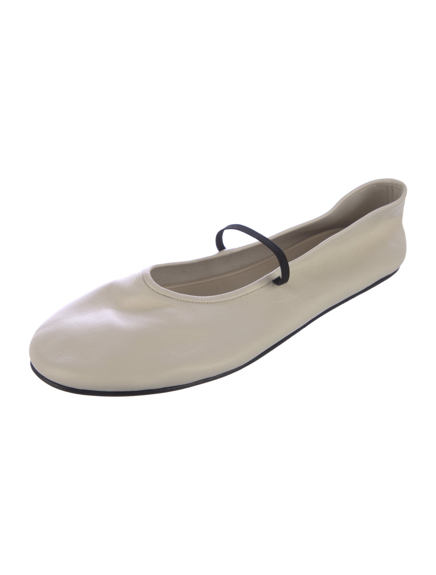 The Row Leather Mary Jane Flats