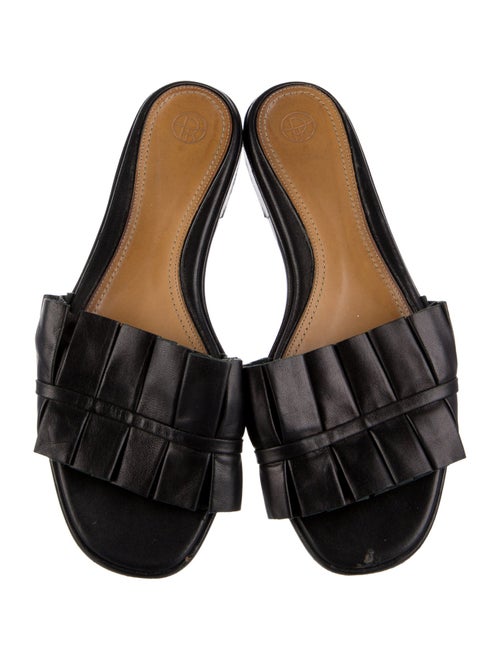 The Row Emma Leather Slides