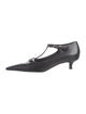 The Row Cyd Leather T-Strap Pumps