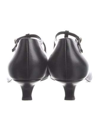 The Row Cyd Leather T-Strap Pumps