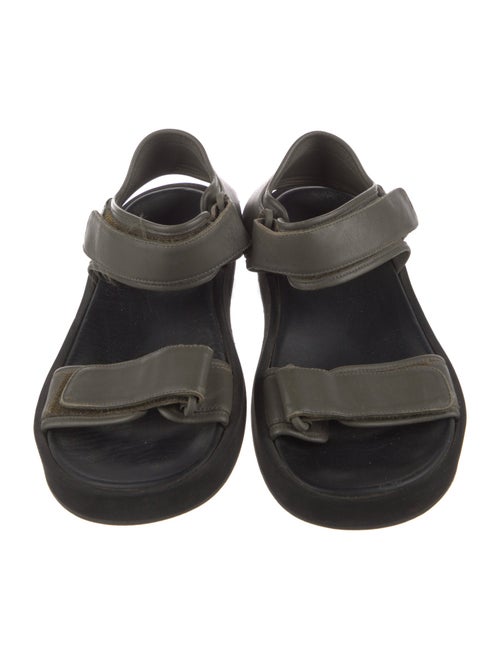 The Row Hook-and-Loop Leather Slingback Sandals