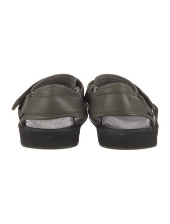 The Row Hook-and-Loop Leather Slingback Sandals