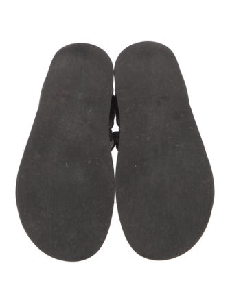 The Row Hook-and-Loop Leather Slingback Sandals