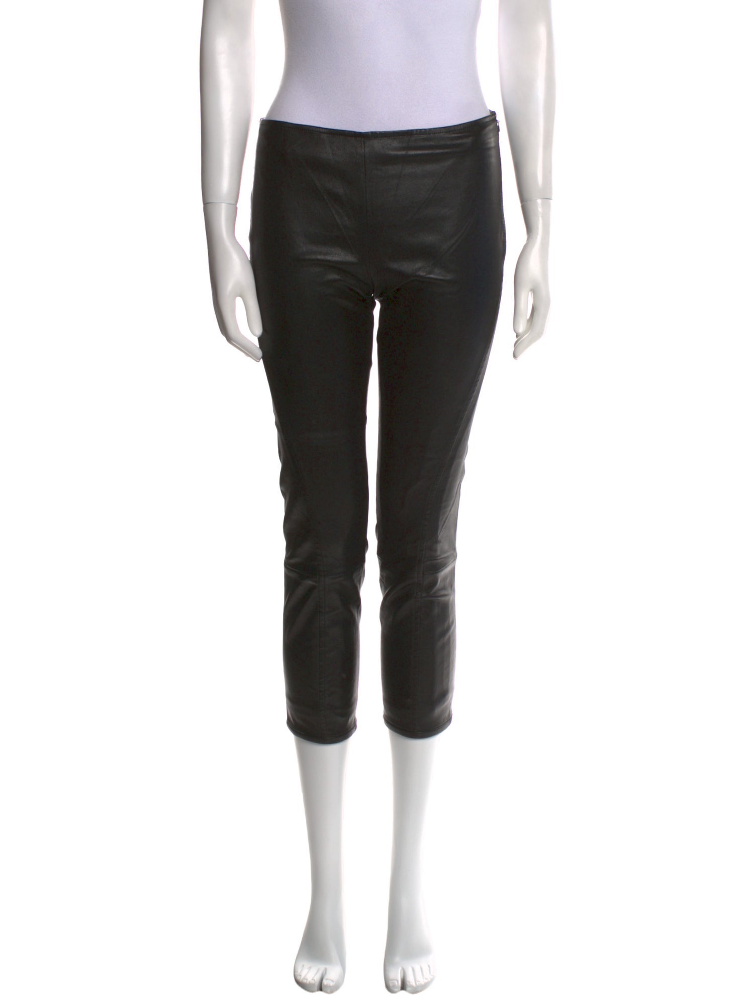 The Row Leather Straight Leg Pants