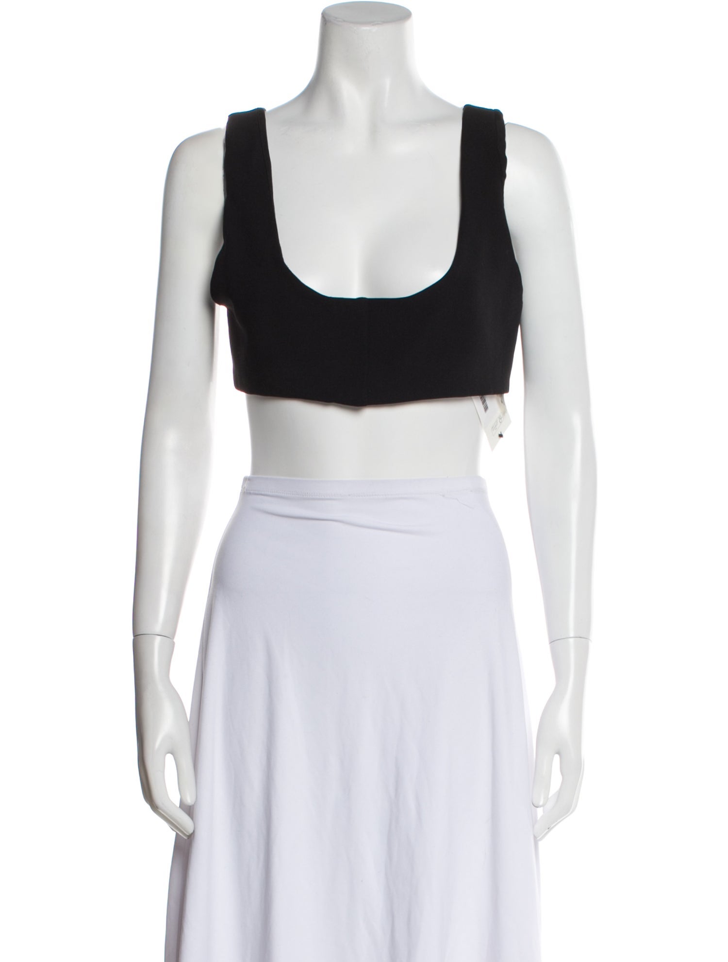 The Row Virgin Wool Scoop Neck Crop Top