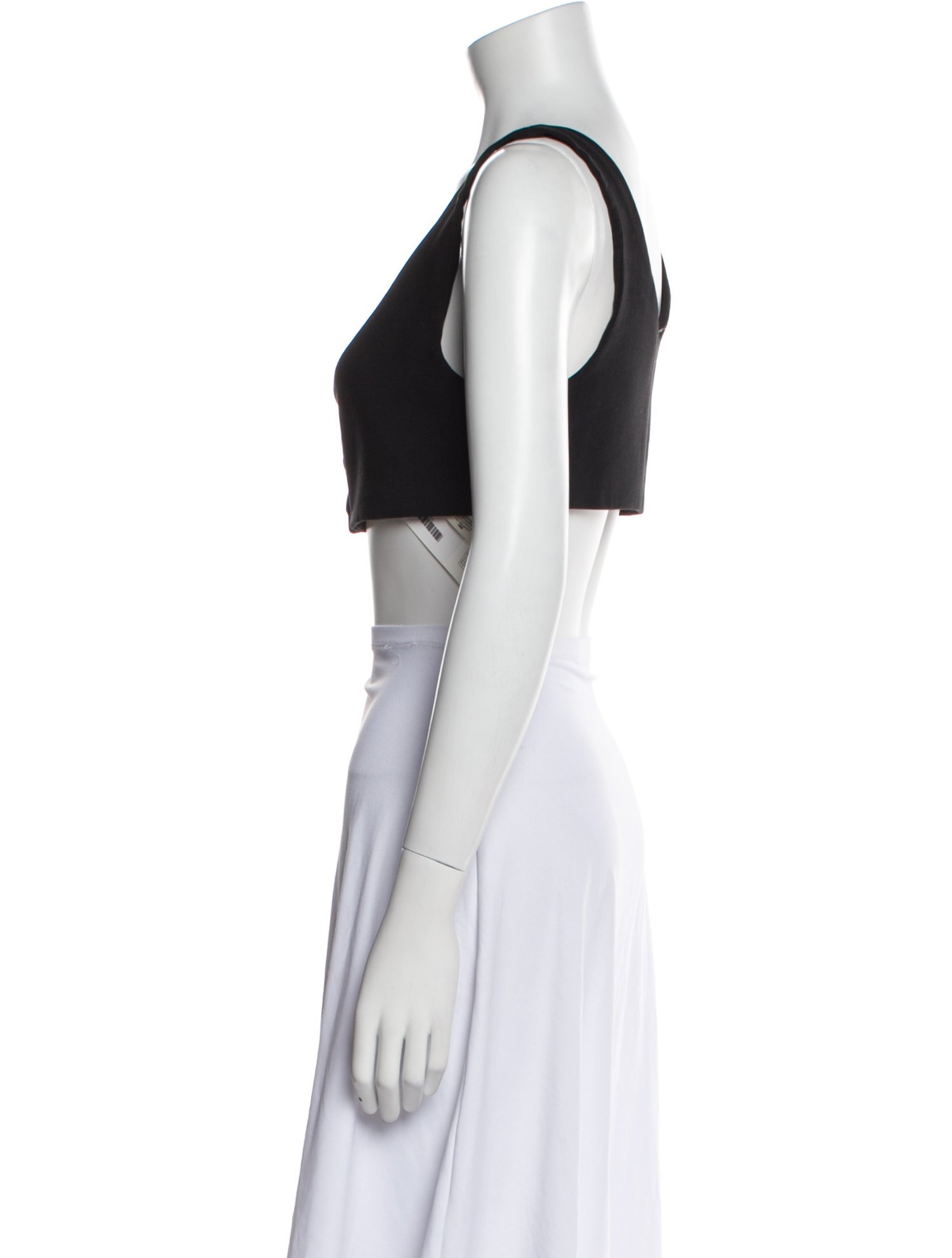 The Row Virgin Wool Scoop Neck Crop Top