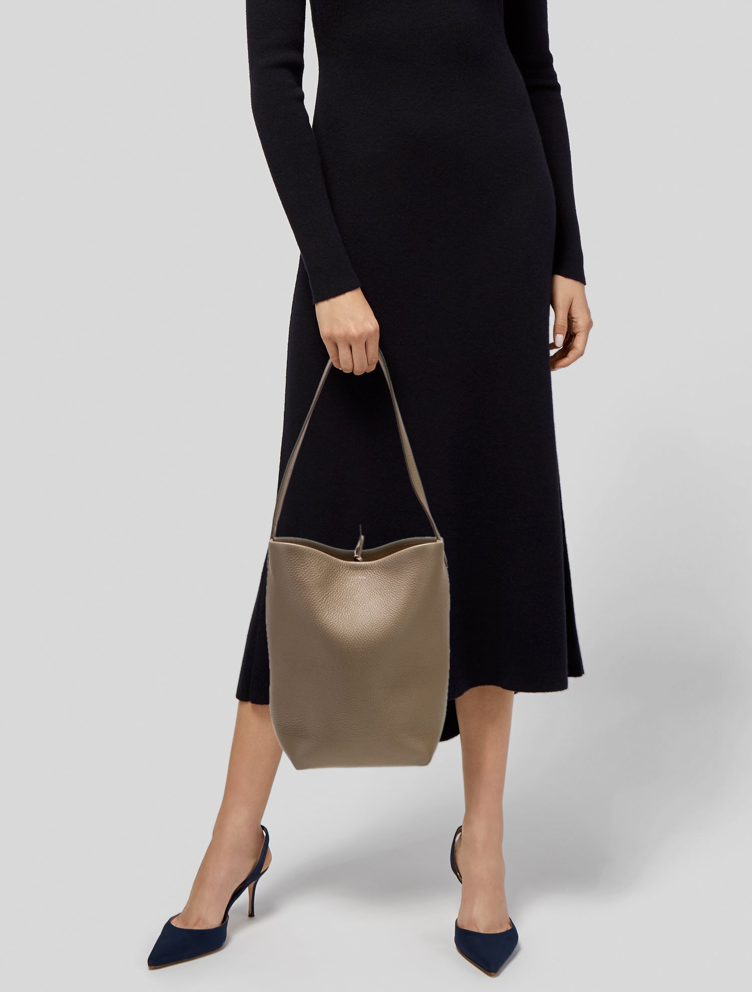 The Row Leather N/S Park Tote Small