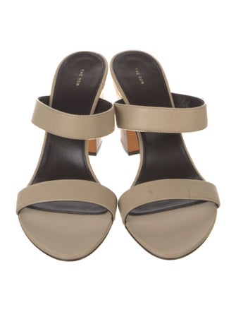 The Row Leather Slides