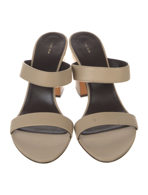 The Row Leather Slides