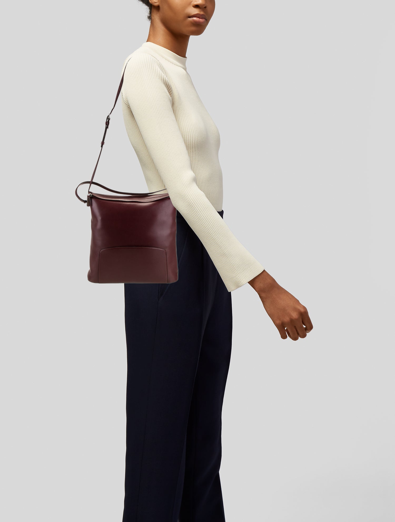 The Row Leather Shoulder Bag