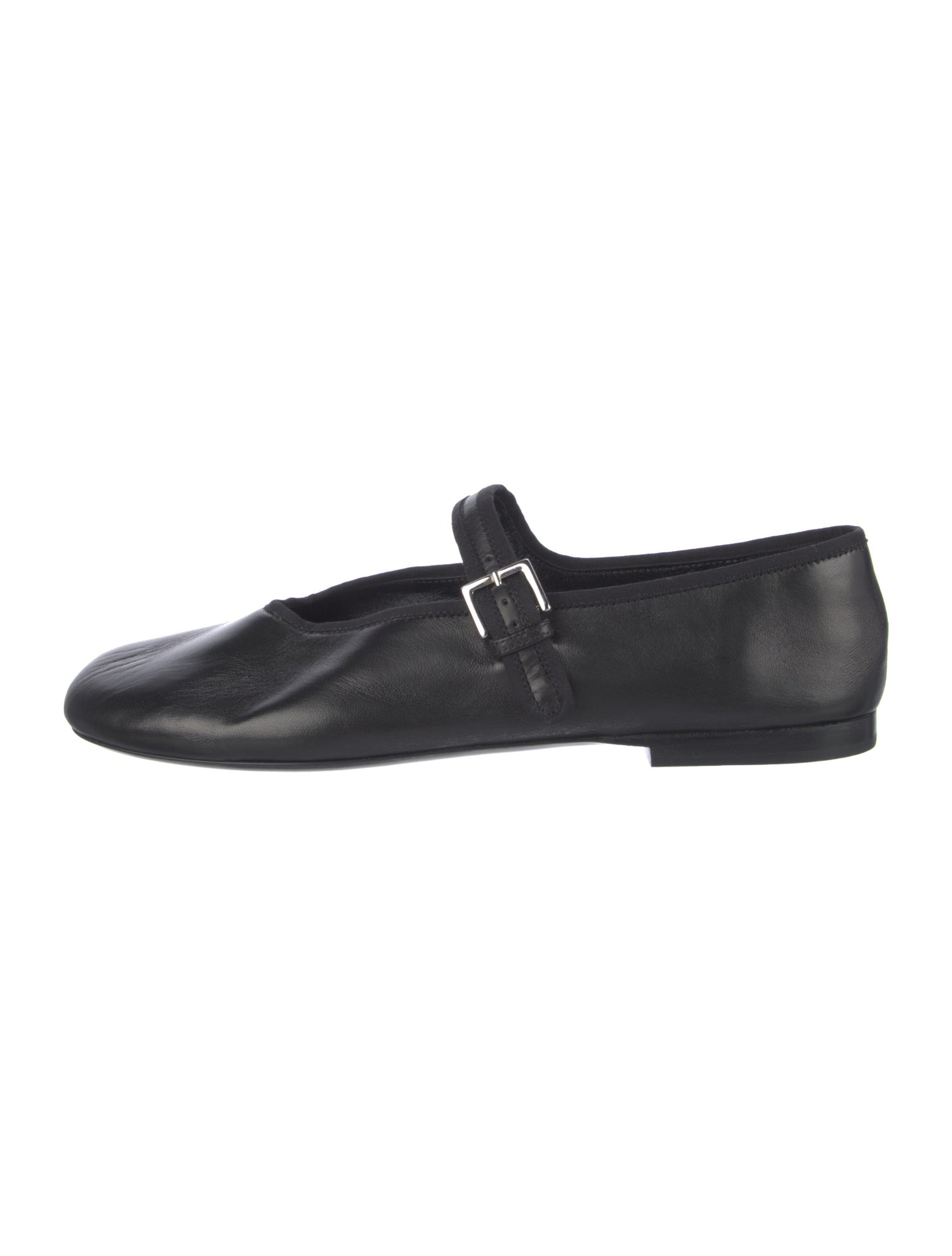 The Row Leather Mary Jane Flats
