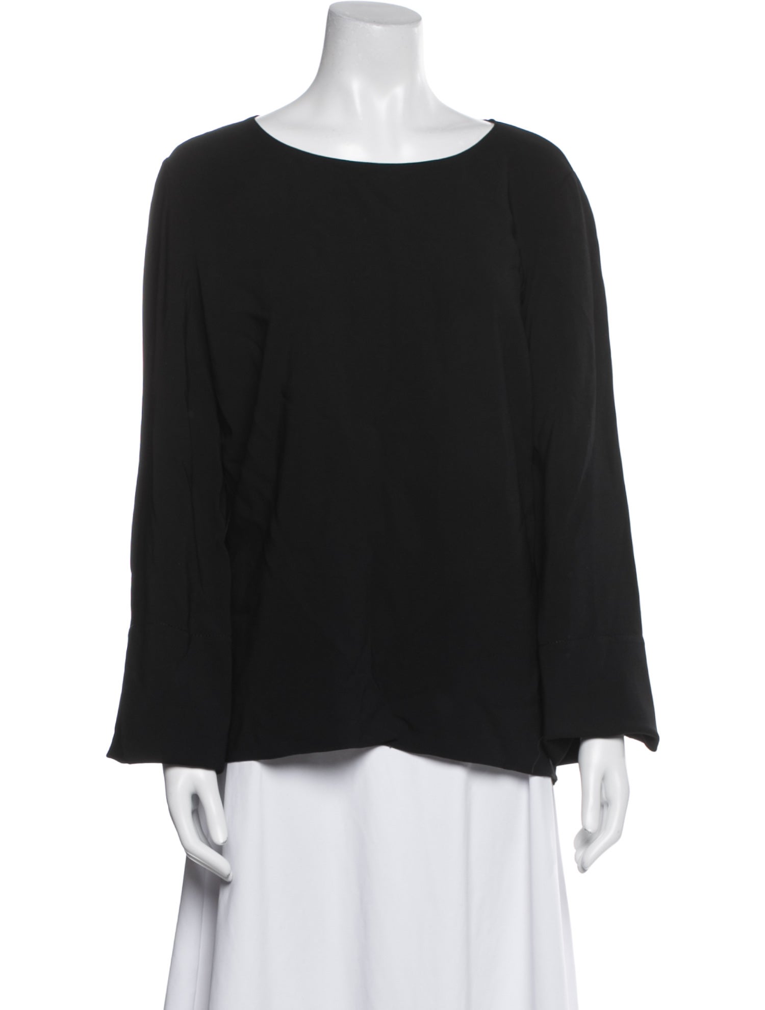 The Row Scoop Neck Long Sleeve Blouse