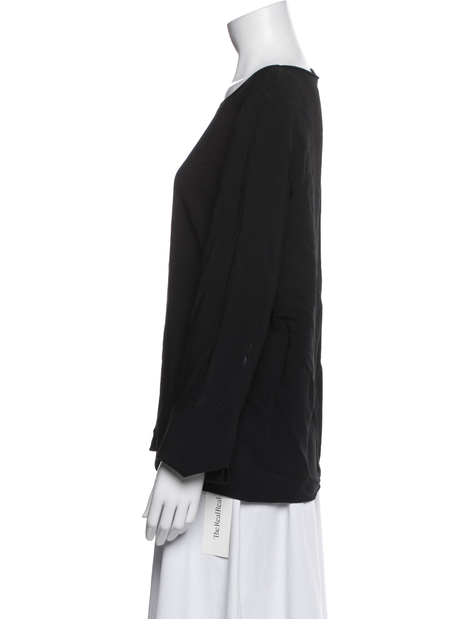 The Row Scoop Neck Long Sleeve Blouse