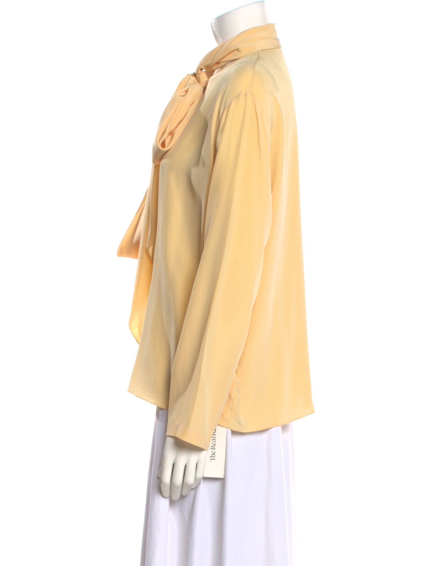 The Row Silk Tie Neck Blouse