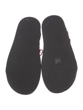 The Row Hook and Loop Patent Leather Slingback Sandals