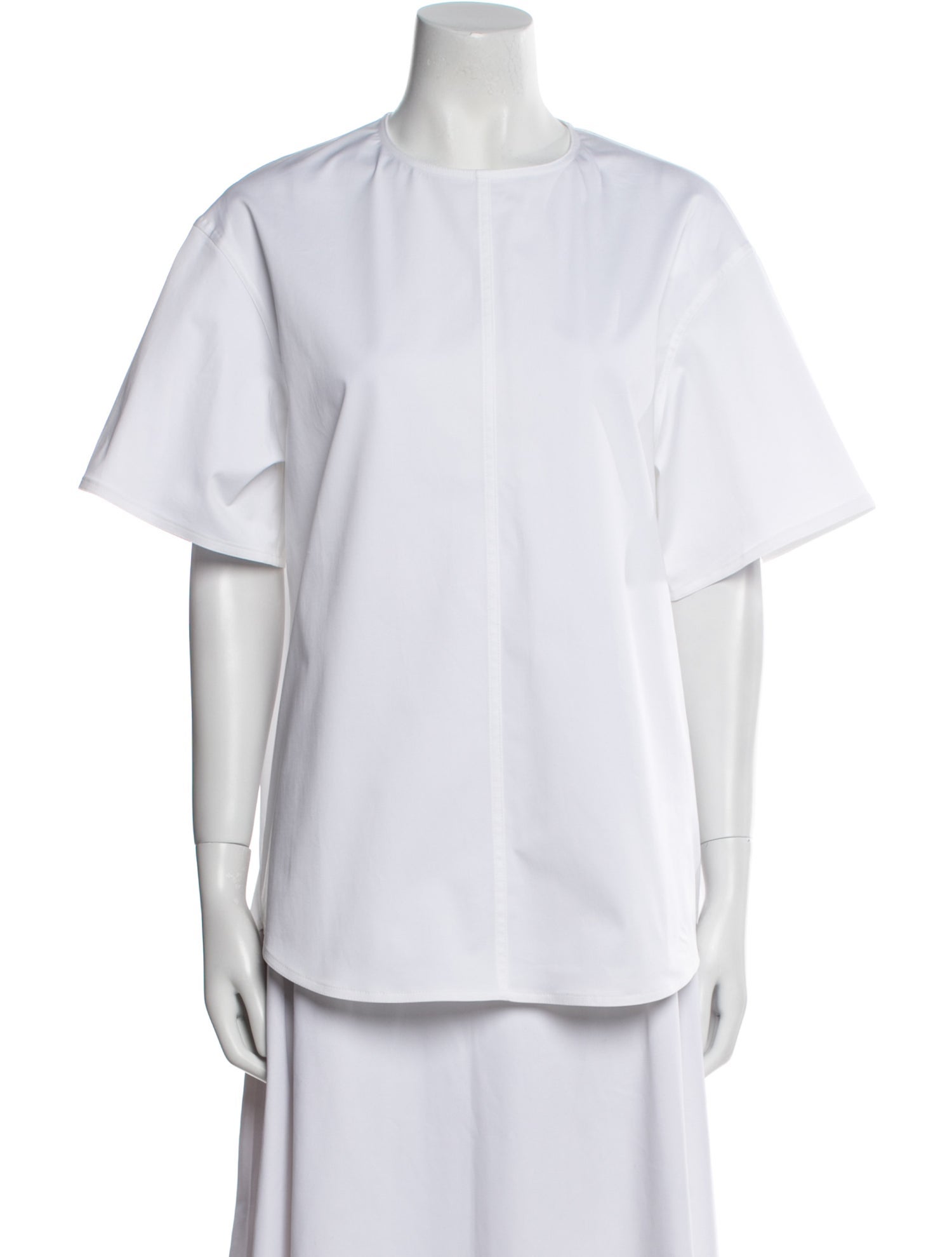 The Row Fence Crew Neck Button-Up Top