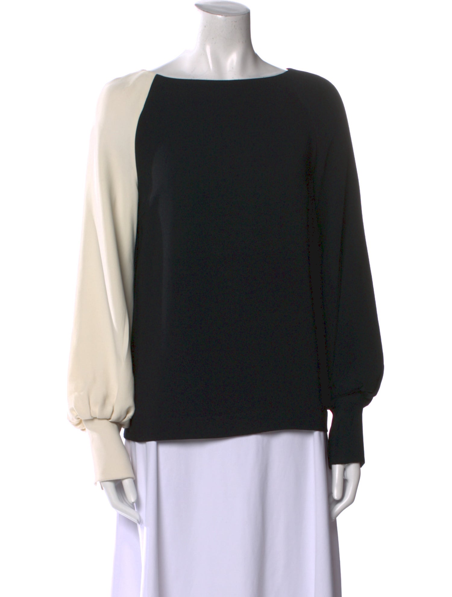 The Row Bateau Neckline Long Sleeve Blouse