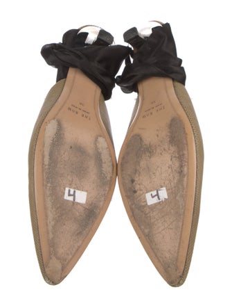 The Row Leather Colorblock Pattern Mules