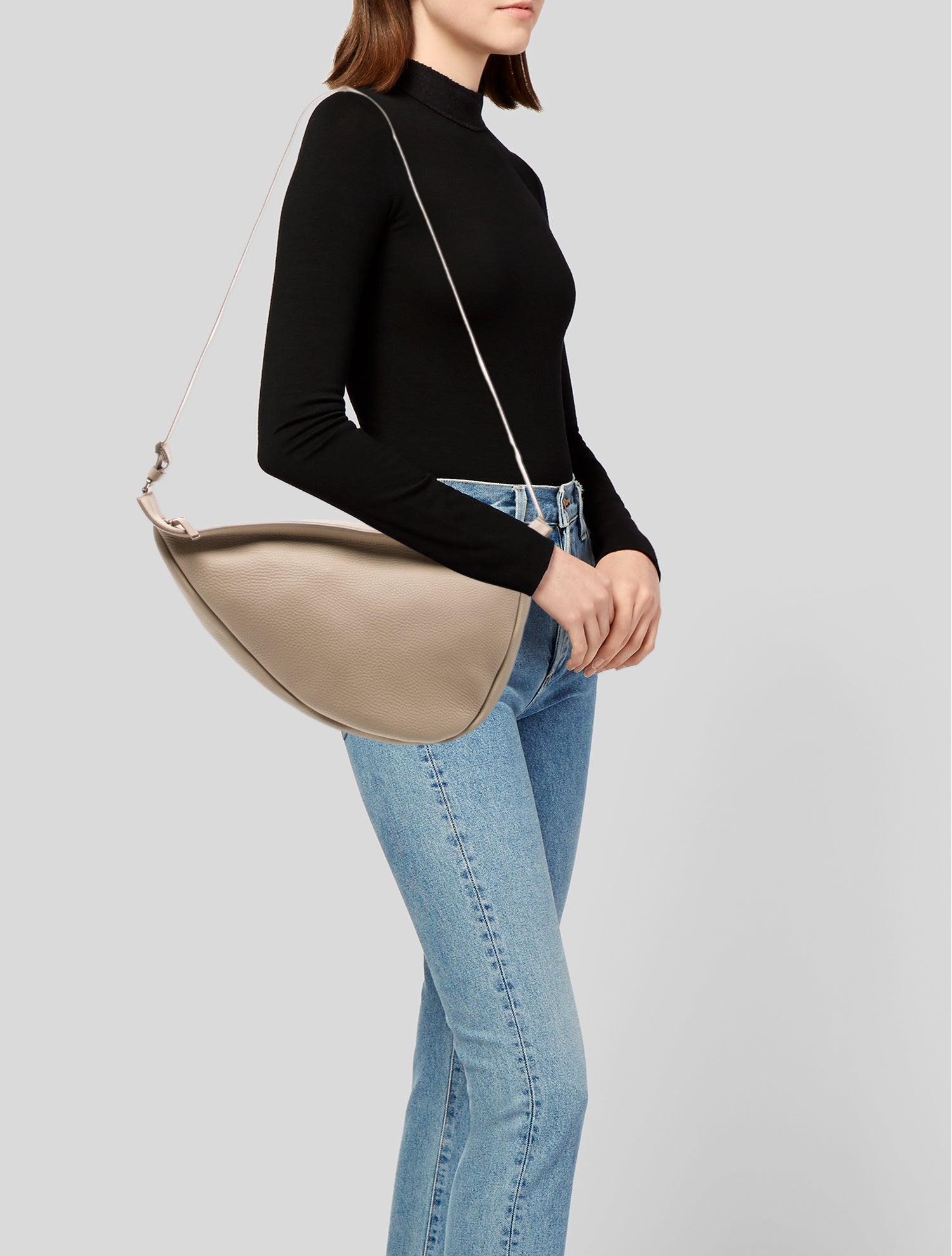 The Row Leather Shoulder Bag Large