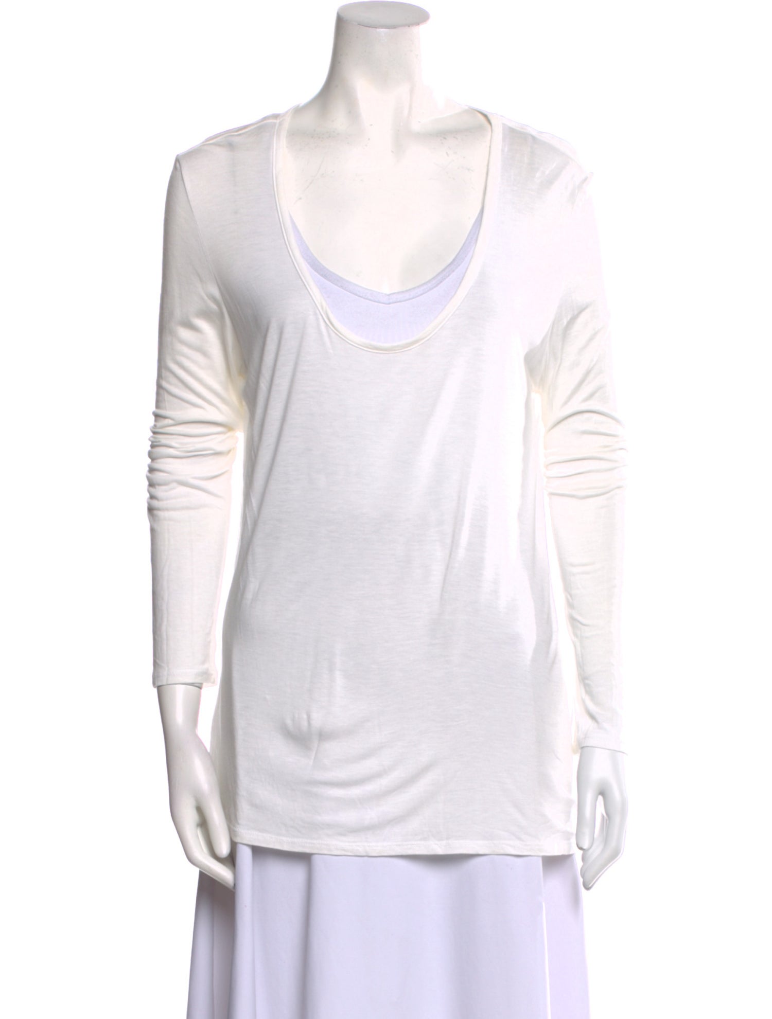 The Row Scoop Neck Three-Quarter Sleeve T-Shirt
