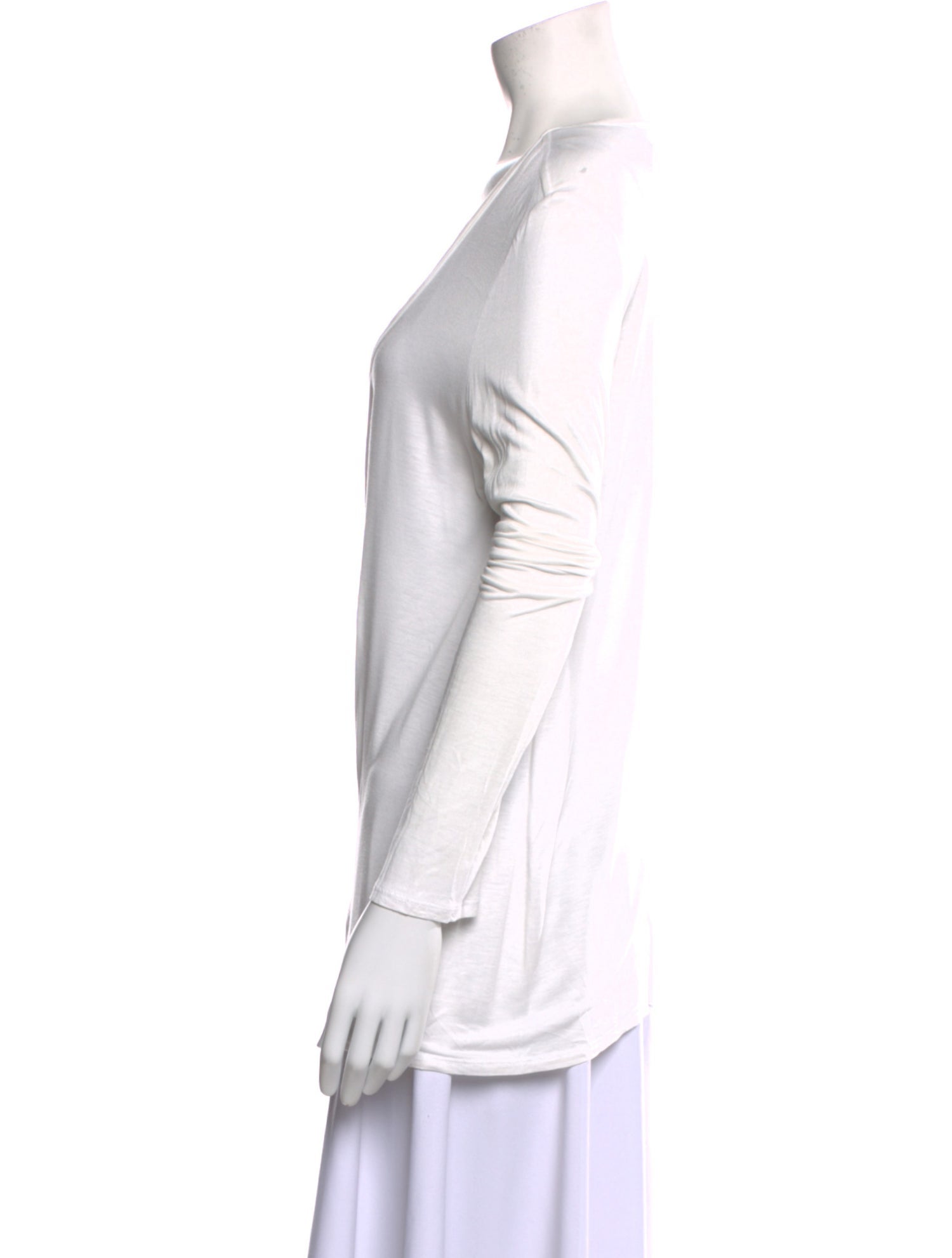 The Row Scoop Neck Three-Quarter Sleeve T-Shirt