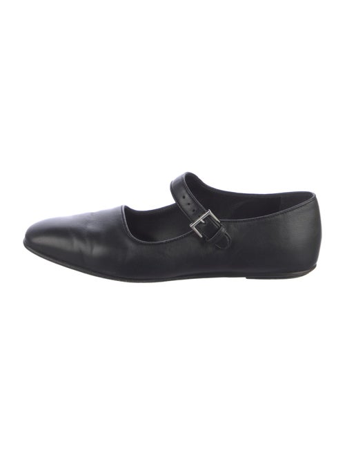 The Row Leather Mary Jane Flats