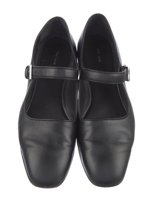 The Row Leather Mary Jane Flats