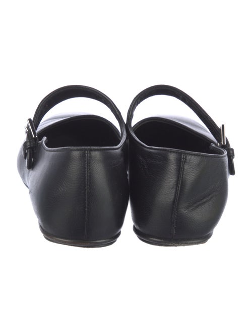 The Row Leather Mary Jane Flats