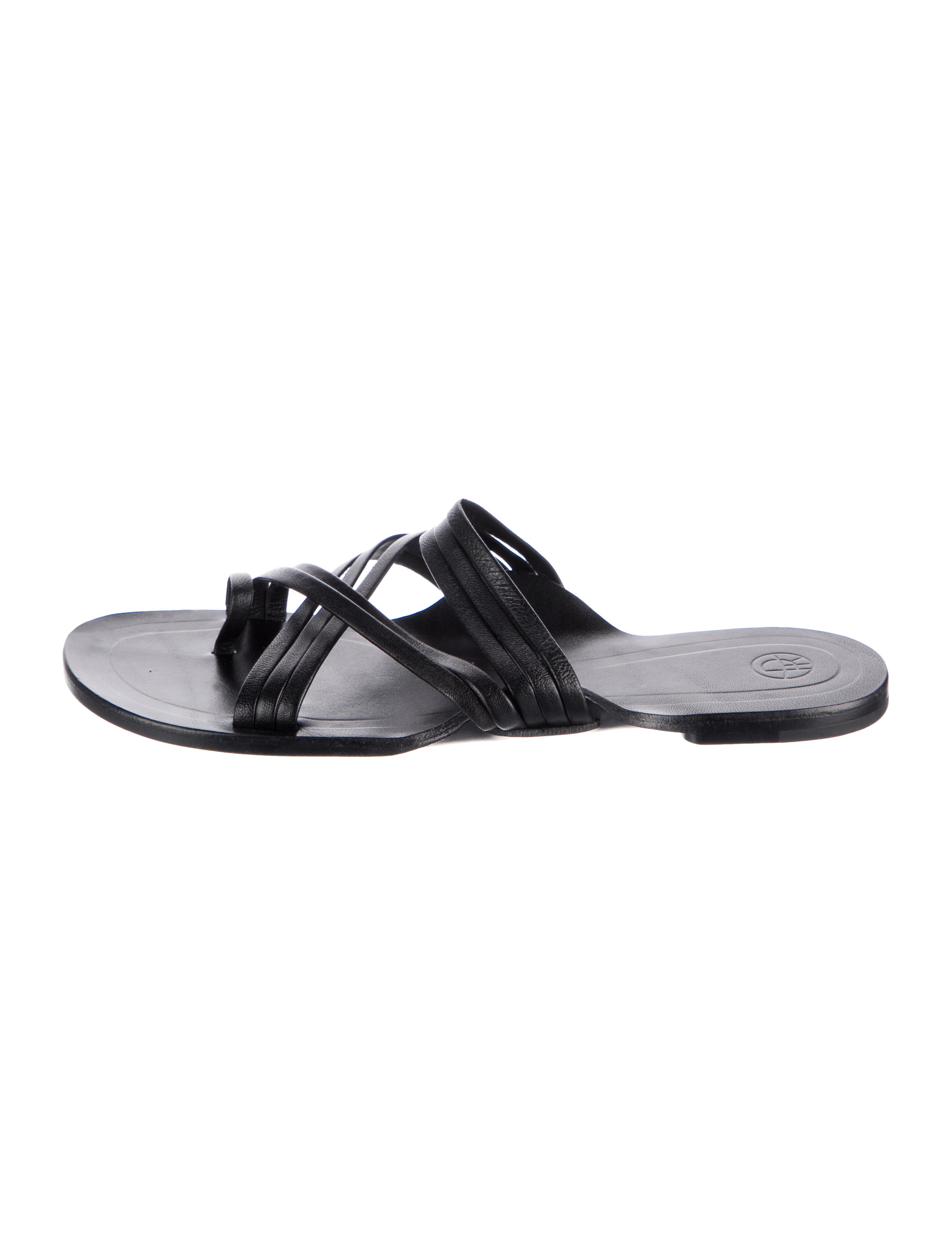 The Row Leather Slides