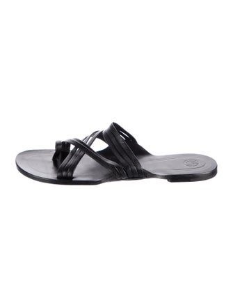 The Row Leather Slides