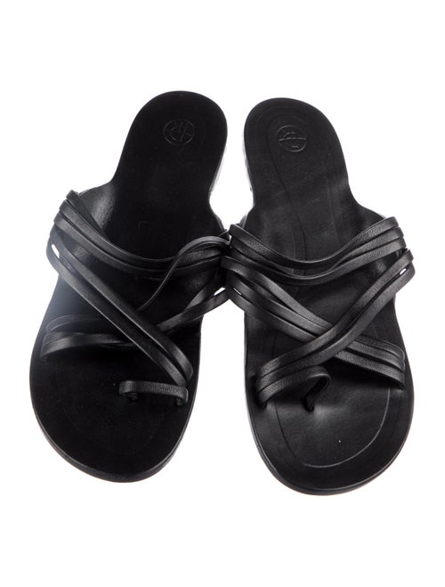 The Row Leather Slides