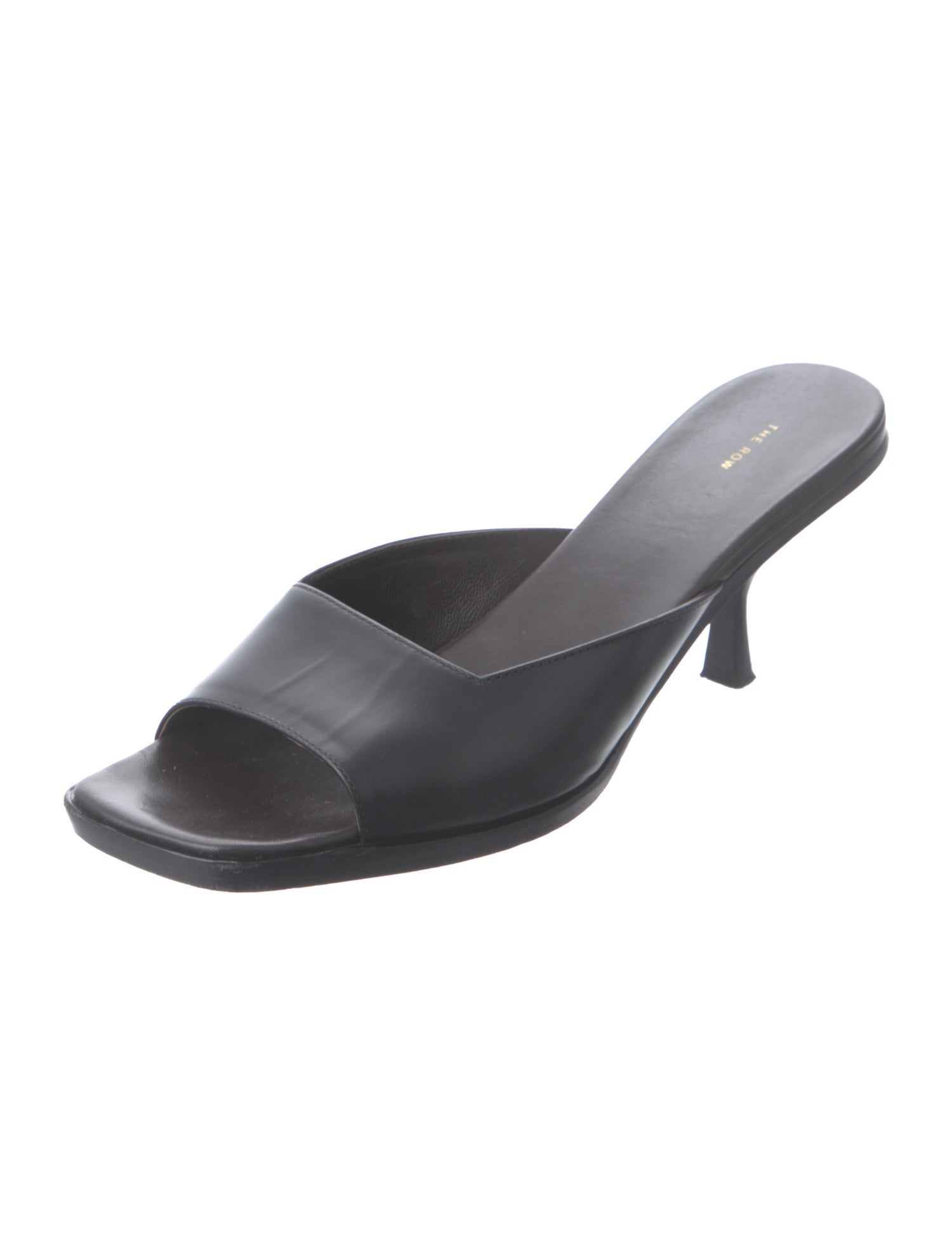 The Row Leather Slides