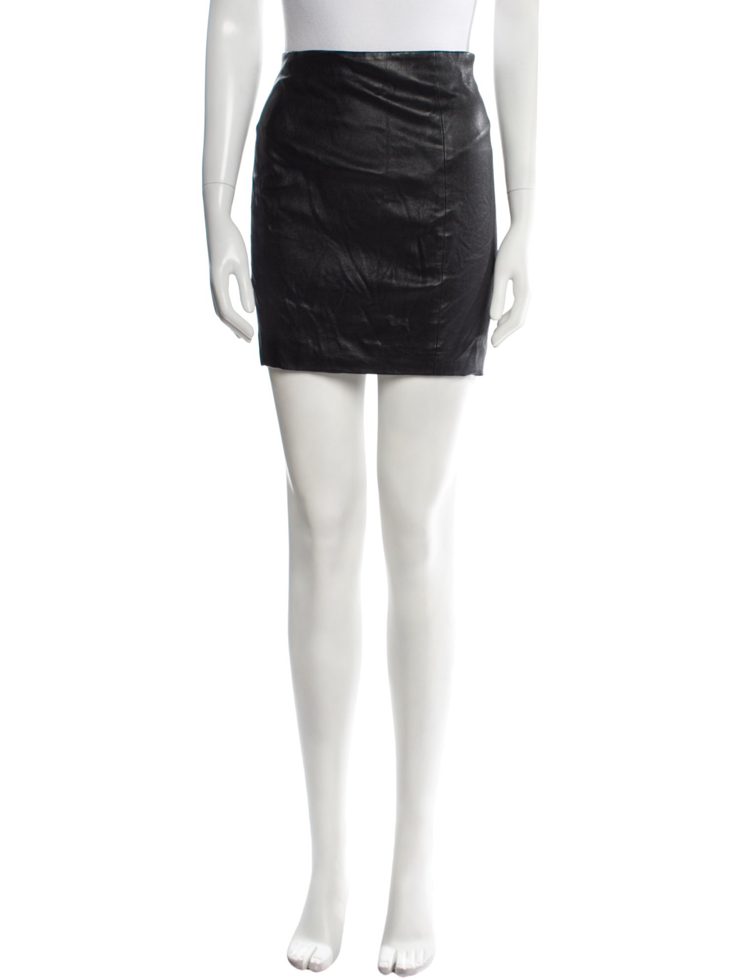 The Row Leather Mini Skirt