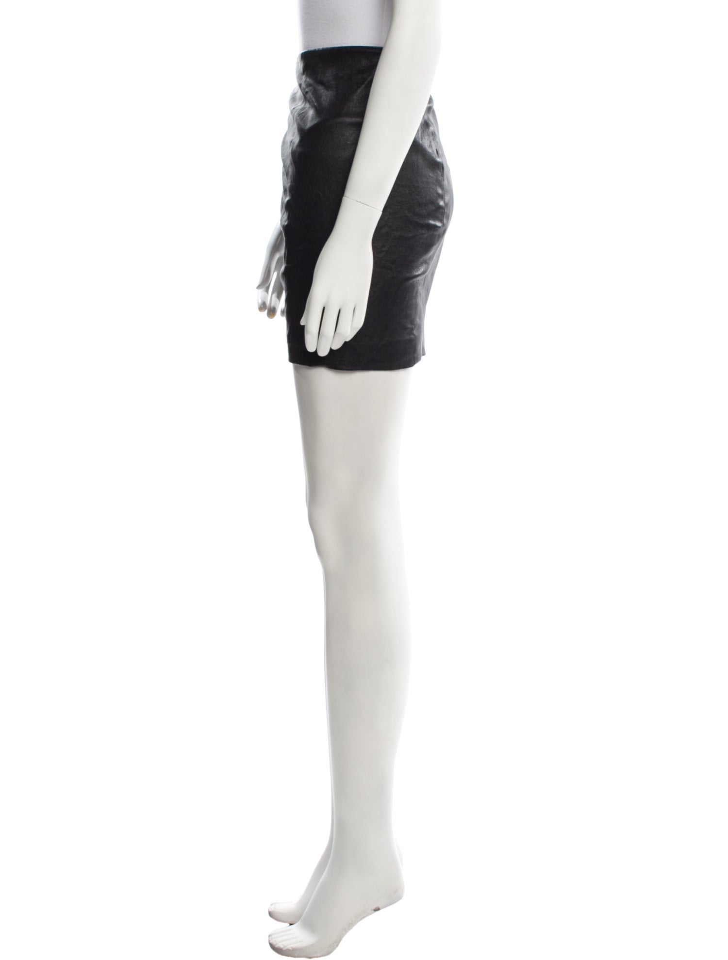 The Row Leather Mini Skirt