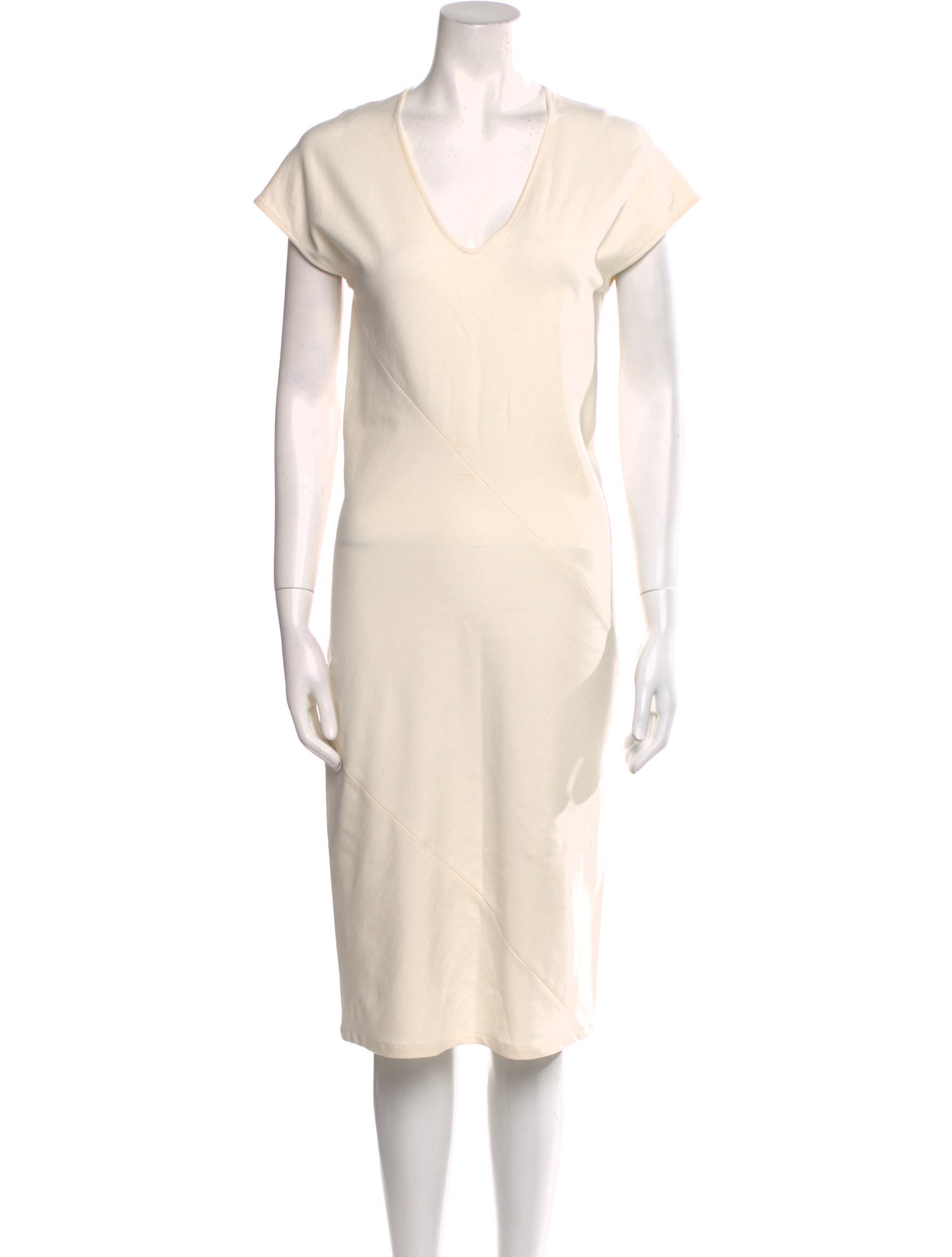 The Row V-Neck Midi Length Dress